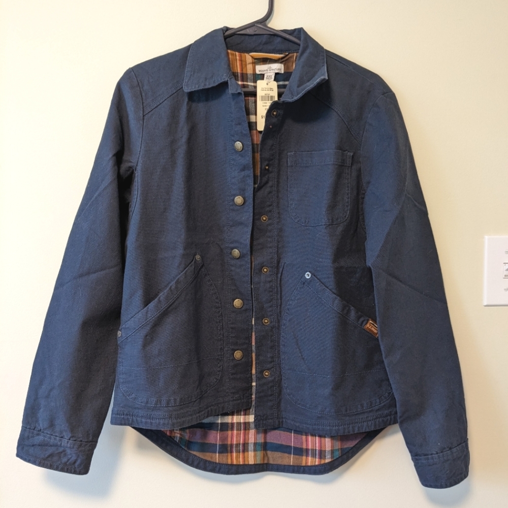 L. L. Bean Signature Flannel Lined Stretch Canvas Jacket XXS